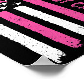 Borstkanker Awareness Bling Pink Ribbon 3 Poster (Hoek)