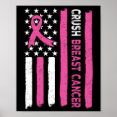 Borstkanker Awareness Bling Pink Ribbon 3 Poster (Voorkant)