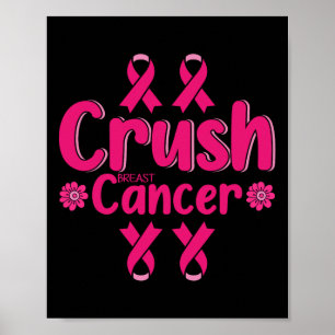Borstkanker Awareness Bling Pink Ribbon Poster