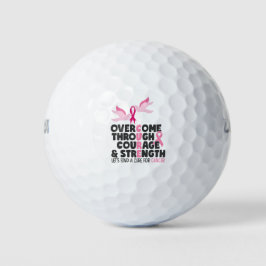 Borstkanker Awareness Brave and Sterke Golfballen