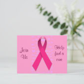 Borstkanker Awareness_ Briefkaart (Staand voorkant)