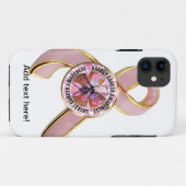 Borstkanker Awareness Butterfly Case-Mate iPhone Case (Achterkant (horizontaal))