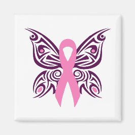 Borstkanker Awareness Butterfly Magneet
