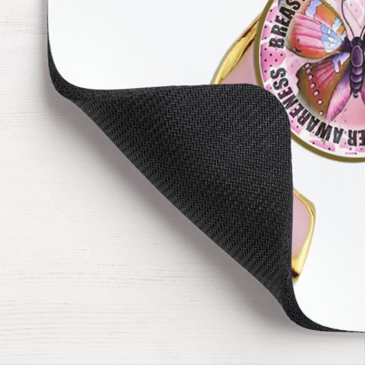 Borstkanker Awareness Butterfly Muismat (Hoek)