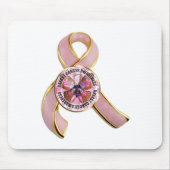 Borstkanker Awareness Butterfly Muismat (Voorkant)