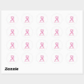 Borstkanker Awareness Butterfly Ribbon Ronde Sticker (Vel)