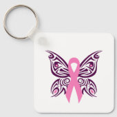 Borstkanker Awareness Butterfly Sleutelhanger (Voorkant)