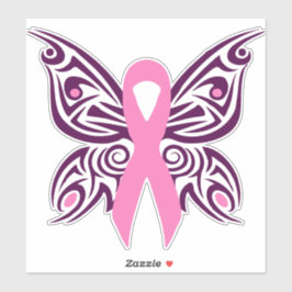 Borstkanker Awareness Butterfly Sticker