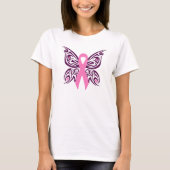 Borstkanker Awareness Butterfly T-shirt (Voorkant)