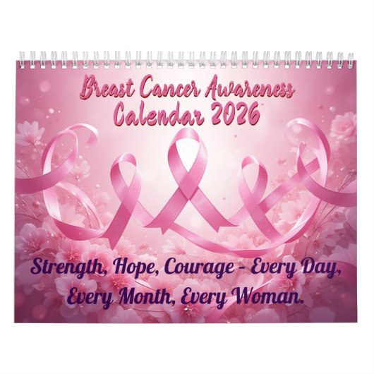 Borstkanker Awareness Calendar 2026 Kalender (Hoes)
