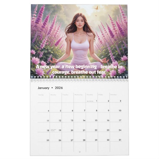 Borstkanker Awareness Calendar 2026 Kalender (Jan 2026)