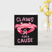 Borstkanker Awareness Claws voor een oorzaak krab Kaart (Gele Bloem)