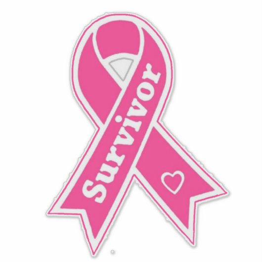 Borstkanker Awareness Custom-Cut Vinyl Stickers (Voorkant)