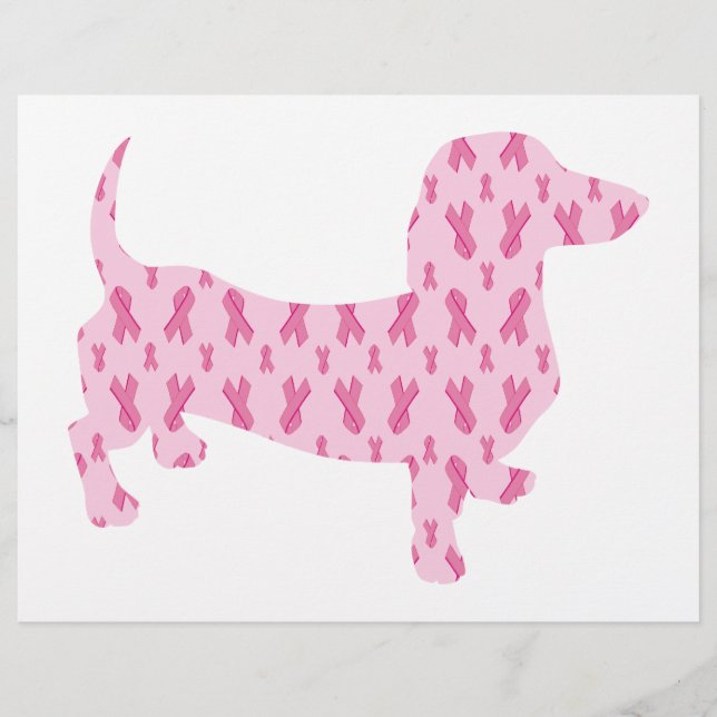 Borstkanker Awareness Dachshund (Voorkant)