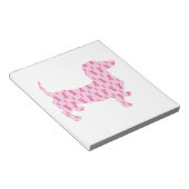 Borstkanker Awareness Dachshund Notitieblok (Schuin)