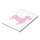 Borstkanker Awareness Dachshund Notitieblok (Linkerzijde)