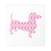 Borstkanker Awareness Dachshund Notitieblok (Voorkant)