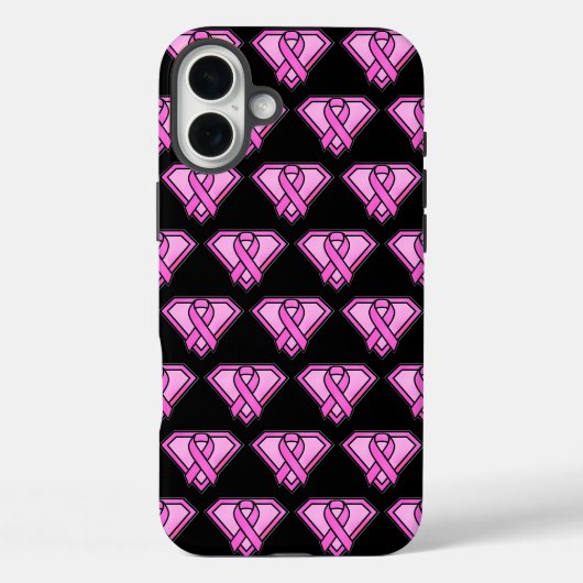 Borstkanker Awareness Diamond Logo Black Case-Mate iPhone Case (Achterkant)