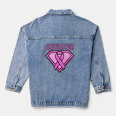 Borstkanker Awareness Diamond Logo Denim Jacket (Achterkant)