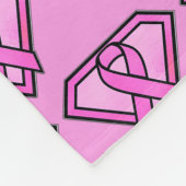 Borstkanker Awareness Diamond Logo Pink Fleece Deken (Hoek)