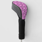 Borstkanker Awareness Diamond Logo Pink Golfheadcover (Schuin)