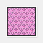 Borstkanker Awareness Diamond Logo Pink Servet (Voorkant)