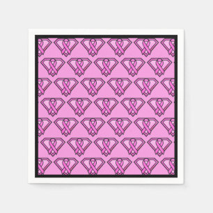Borstkanker Awareness Diamond Logo Pink Servet