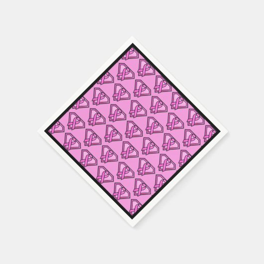 Borstkanker Awareness Diamond Logo Pink Servet (Hoek)