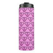 Borstkanker Awareness Diamond Logo Pink Thermosbeker (Voorkant)