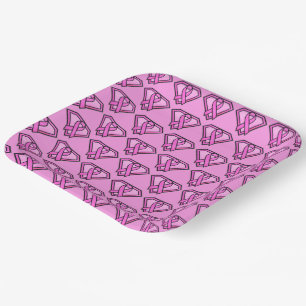 Borstkanker Awareness Diamond Logo Square Pink Papieren Bordje