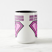 Borstkanker Awareness Diamond Logo White Mok (Midden)
