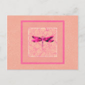 Borstkanker Awareness Dragonfly Briefkaart (Voorkant)