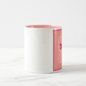 Borstkanker Awareness Dragonfly Tweekleurige Koffiemok (Center)