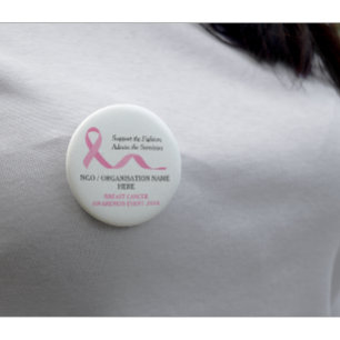 Borstkanker Awareness Event Promotional Ronde Button 5,7 Cm
