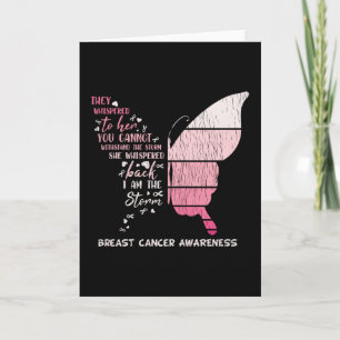 Borstkanker Awareness Family Matching Butterfly Kaart