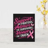 Borstkanker Awareness Fighters Overlevenden Eer T Kaart (Gele Bloem)