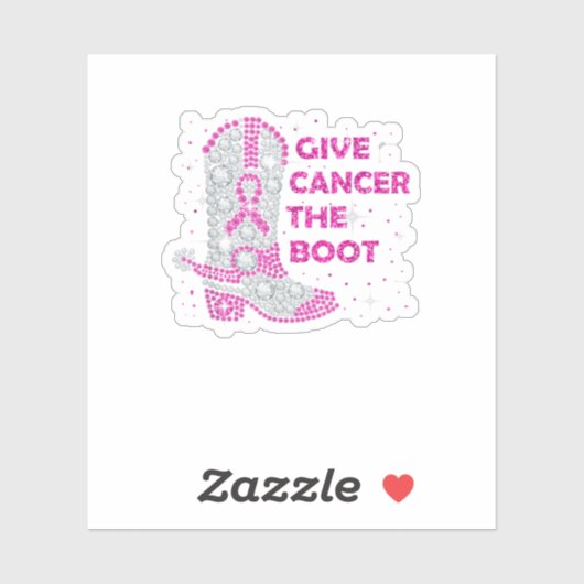 Borstkanker Awareness geeft de kanker de roze oppa Sticker (Vel)