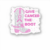 Borstkanker Awareness geeft de kanker de roze oppa Sticker (Voorkant)