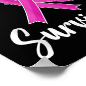 Borstkanker Awareness Giften Women Survivor Pink Poster (Hoek)