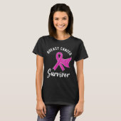 Borstkanker Awareness Giften Women Survivor Pink T-shirt (Voorkant volledig)