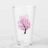 Borstkanker Awareness Glass Glas (Achterkant)
