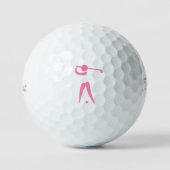 Borstkanker Awareness Golf Balls Golfballen (Voorkant)