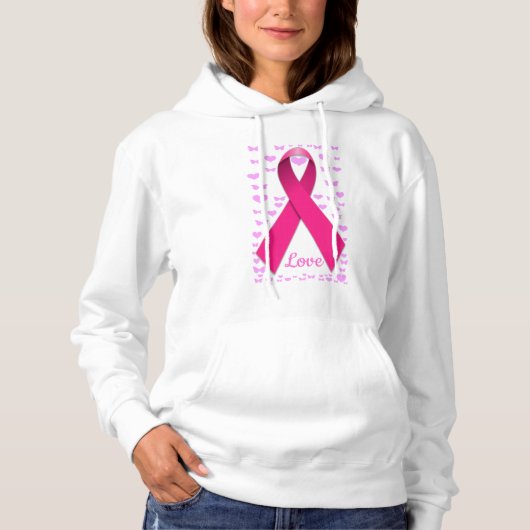 Borstkanker Awareness_ Hoodie (Voorkant)