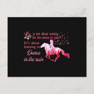 Borstkanker Awareness Horse Ribbon Pink Gifts Wo Briefkaart