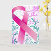 Borstkanker Awareness Kaart (Gele Bloem)