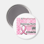 Borstkanker Awareness Maand Lint I2 1.3 Magneet (Voorkant / Achterkant)
