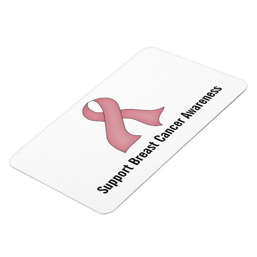 Borstkanker Awareness (medium roze) Magnet Magneet (Linkerzijde)