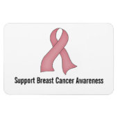 Borstkanker Awareness (medium roze) Magnet Magneet (Horizontaal)