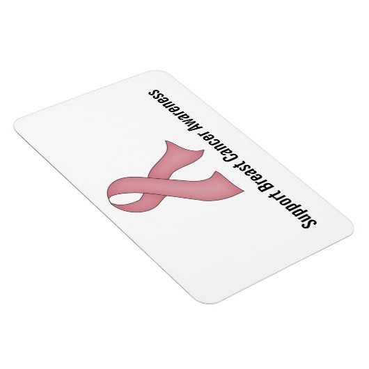 Borstkanker Awareness (medium roze) Magnet Magneet (Rechterzijde)
