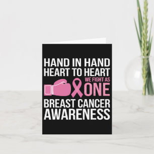 Borstkanker Awareness Month Boxing Glove We Fight Kaart